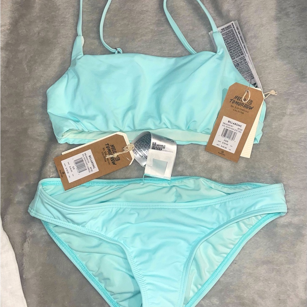 ⭐️NWT Billabong light blue bikini set. Super cute high quality set
